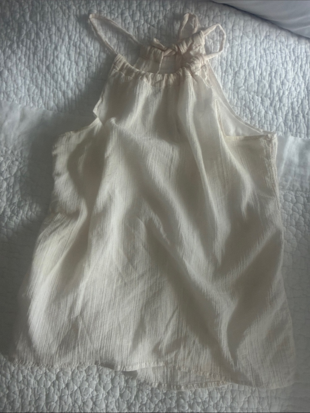 Carve Designs Cream Halter Tank Top